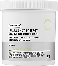 Розгладжувальні подушечки для обличчя - VT Cosmetics Reedle Shot Synergy Sparkling Toner Pad — фото N2