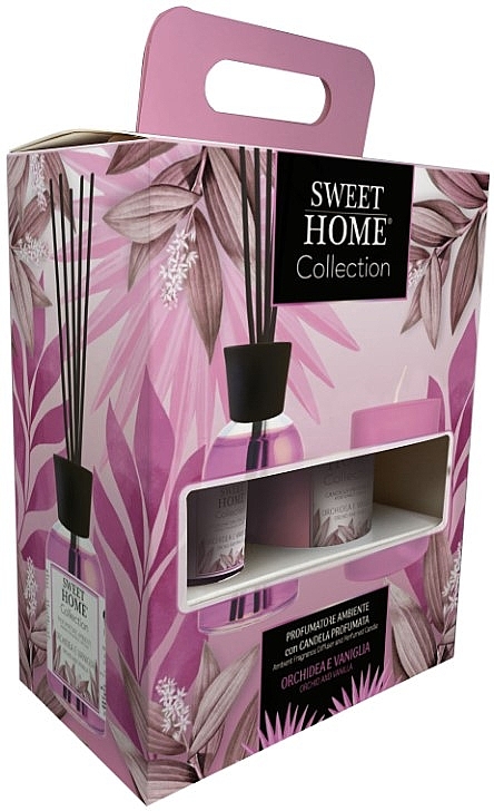 Набор - Sweet Home Collection Orchid and Vanilla Gift Set (diffuser/100ml + candle/110g) — фото N1