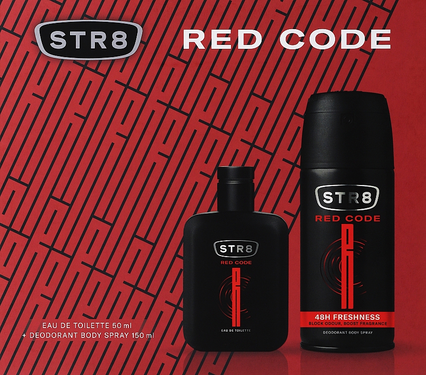 STR8 Red Code - Набор (edt/50ml + deo/150ml) — фото N1