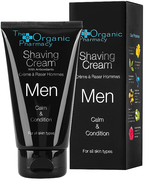 Крем для гоління - The Organic Pharmacy Men Shaving Cream — фото N1