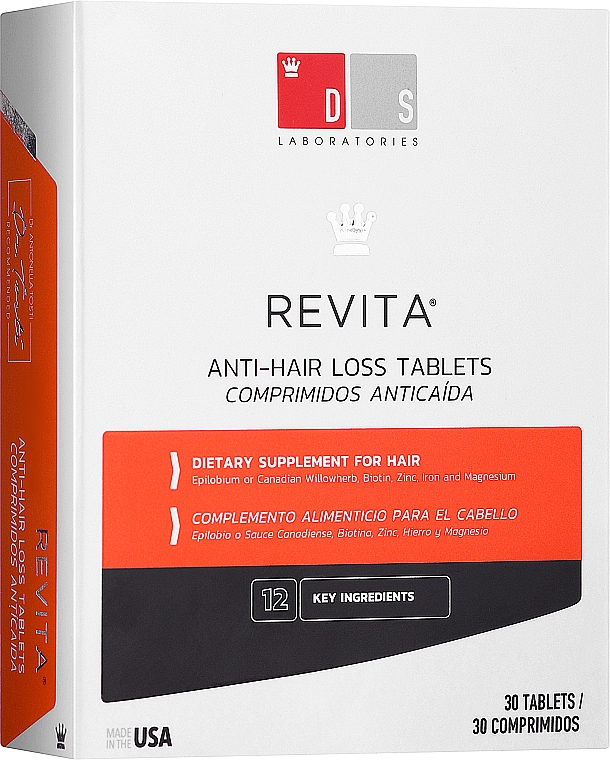 Витамины против выпадения волос - DS Laboratories Revita Anti-Hair Loss Tablets — фото N1