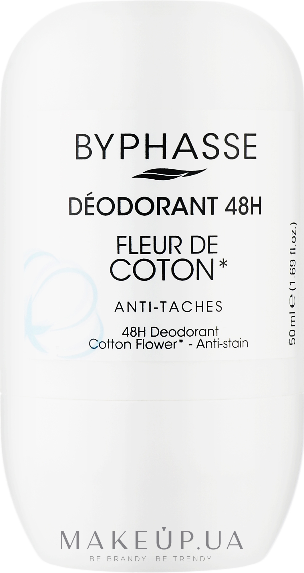 Роликовый дезодорант с хлопком - Byphasse 48H Cotton Flower Deodorant — фото 50ml