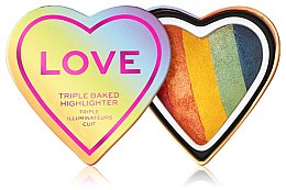 Духи, Парфюмерия, косметика Хайлайтер для лица - I Heart Revolution Love Triple Baked Highlighter