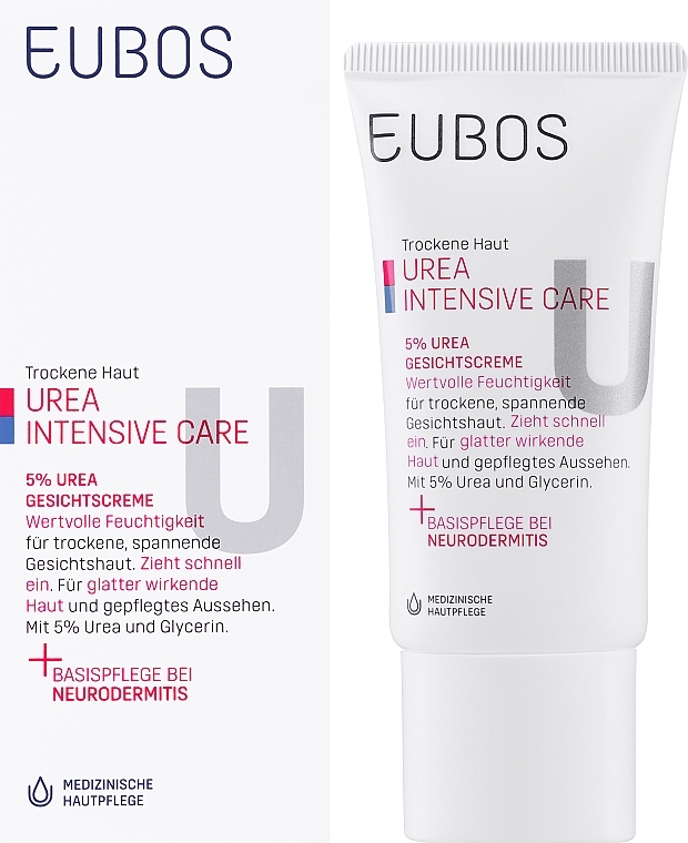 Увлажняющий крем для лица с мочевиной - Eubos Med Dry Skin Urea 5% Face Cream — фото N2