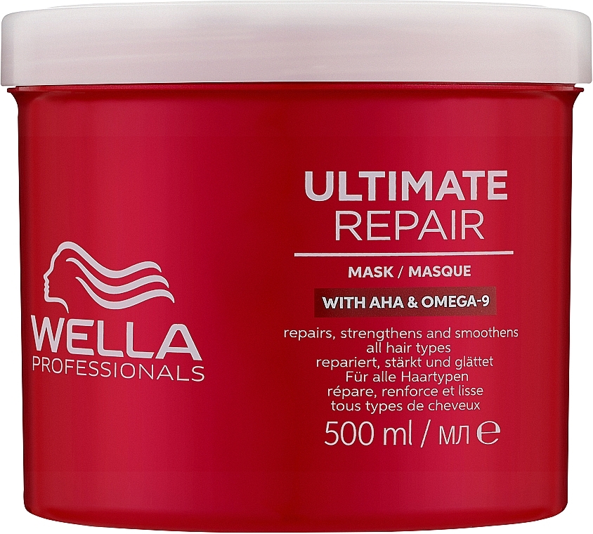 Крем-маска для всіх типів волосся - Wella Professionals Ultimate Repair Mask With AHA & Omega-9 — фото N5