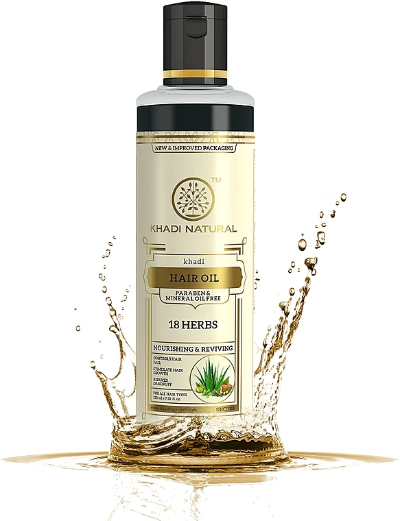 Натуральна олія для волосся "18 трав" - Khadi Natural Ayurvedic Herbal 18 Herbs Hair Oil — фото N1