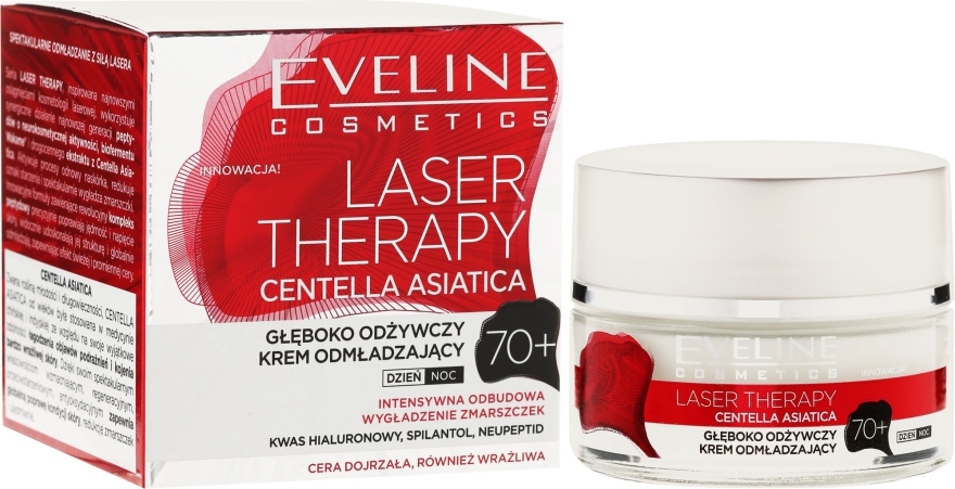 Омолаживающий крем для лица 70+ - Eveline Cosmetics Laser Therapy Centella Asiatica 70+ — фото N1