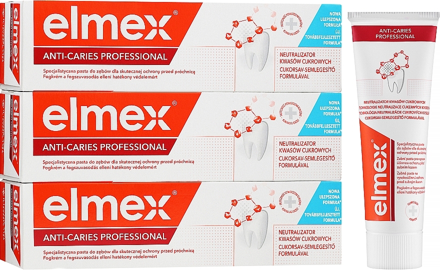 Набор - Elmex Anti-Caries Professional Trio Toothpaste (toothpaste/3x75ml) — фото N1