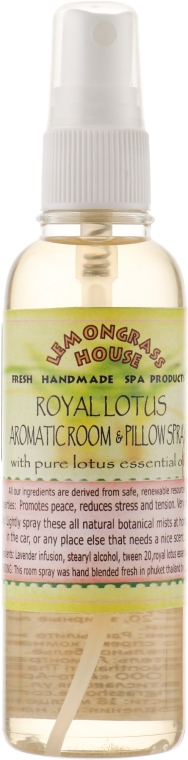 Ароматический спрей для дома "Королевский лотос" - Lemongrass House Royal Lotus Aromaticroom Spray — фото N1