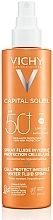 Солнцезащитный водостойкий спрей-флюид для тела, SPF50+ - Vichy Capital Soleil Solar Derm Science SPF50+ Invisible Fluid Spray — фото N1