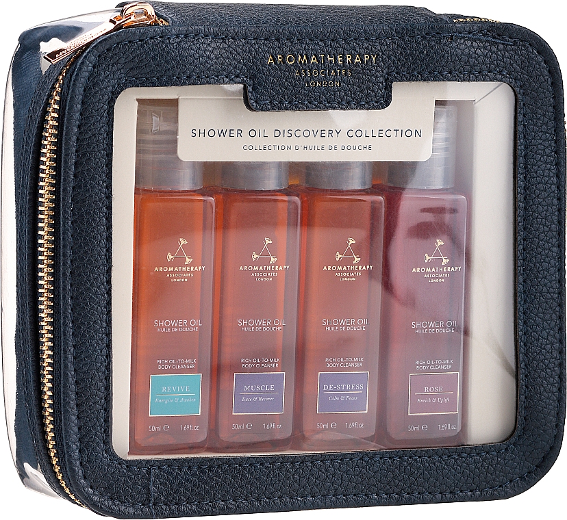 Набор - Aromatherapy Associates Mini Shower Oil Travel & Discovery Collection (sh/oil/4х50ml + pouch)