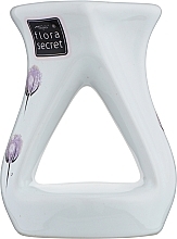 Аромалампа "Фано", белая с фиолетовыми одуванчиками - Flora Secret — фото N1