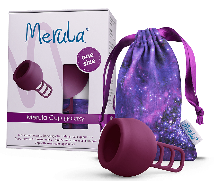 Універсальна менструальна чаша, фіолетова - MeLuna Menstrual Cup Galaxy — фото N1