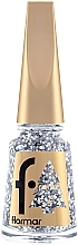 Духи, Парфюмерия, косметика Лак для ногтей - Flormar Glitter Semi Transparent & Bright Finish Silvery Nail Polish