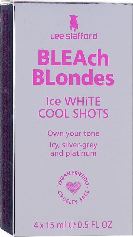 Тонирующее средство для мгновенного платинового оттенка осветленных волос - Lee Stafford Ice White Cool Shots