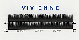 Парфумерія, косметика Накладні вії "Elite", чорні, 2 лінії (0,07, C, (8)) - Vivienne