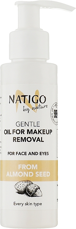 Олія для делікатного зняття макіяжу з обличчя та очей - Natigo Gentle Oil For Makeup Removal