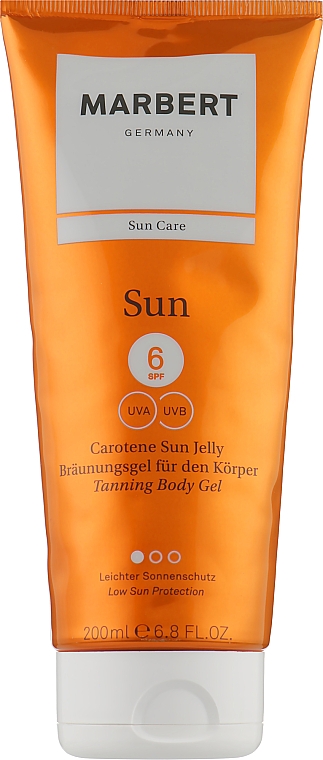 Гель-автозасмага для обличчя й тіла SPF 6 - Marbert Sun Carotene Sun Jelly — фото N1