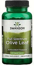 Духи, Парфюмерия, косметика Пищевая добавка "Листья оливы", 400 мг - Swanson Full Spectrum Olive Leaf
