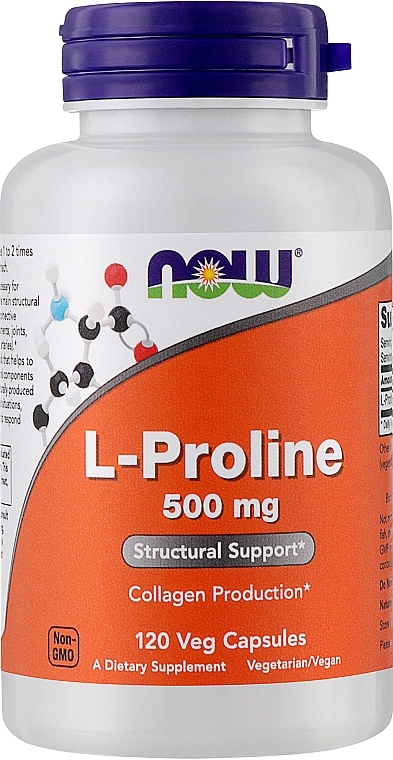 Капсули "Пролін" для суглобів, 500 мг. - Now Foods L-proline
