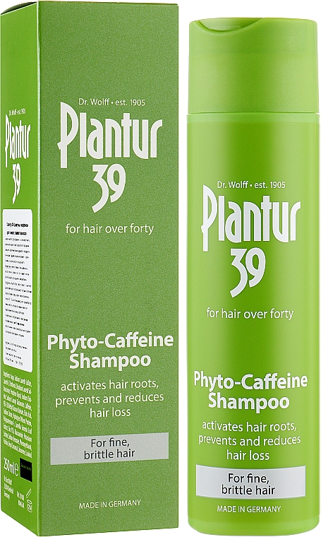 Шампунь против выпадения для тонких, ломких волос - Plantur 39 Coffein Shampoo