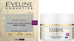 Крем-лифтинг для моделирования овала лица 70+ - Eveline Cosmetics Ceramidy & Retinol  — фото N2