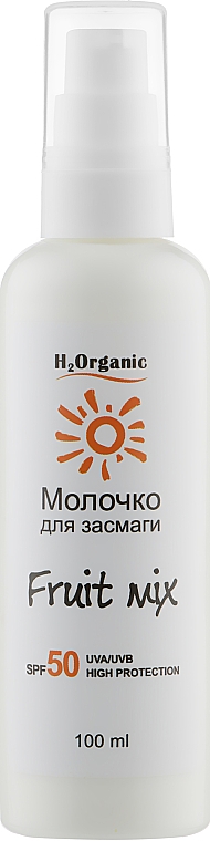 Молочко для загара - H2Organic Fruit Mix SPF 50 — фото N1