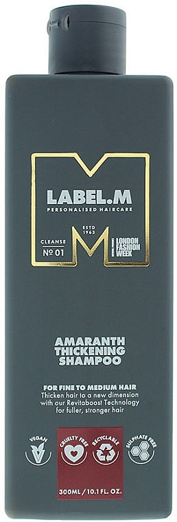 Шампунь для волос - Label.m Amaranth Thickening Shampoo — фото N1