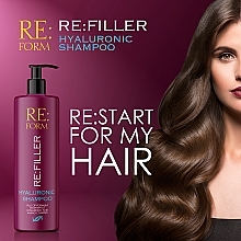 Гіалуроновий шампунь для об'єму і зволоження волосся - Re:form Re:filler Hyaluronic Shampoo — фото N7