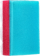 Прямокутна губка для ванни, блакитно-червона - Ewimark — фото N1