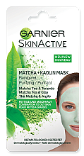 Духи, Парфюмерия, косметика Очищающая каолиновая маска для лица - Garnier SkinActive Matcha + Kaolin Mask