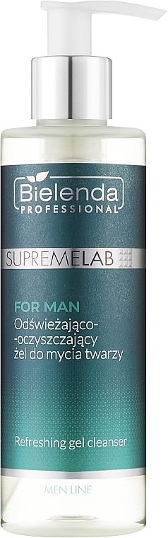 Освежающий гель для умывания для мужчин - Bielenda Professional SupremeLab For Men Refreshing Gel Cleanser  — фото N1