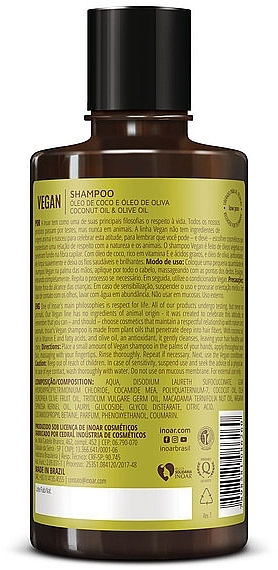 Шампунь для волос - Inoar Vegan Shampoo — фото N2