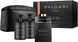 Парфумерія, косметика Bvlgari Man In Black - Набір (edp/100ml + sh/gel/75ml + ash/balm/75ml + pouch)