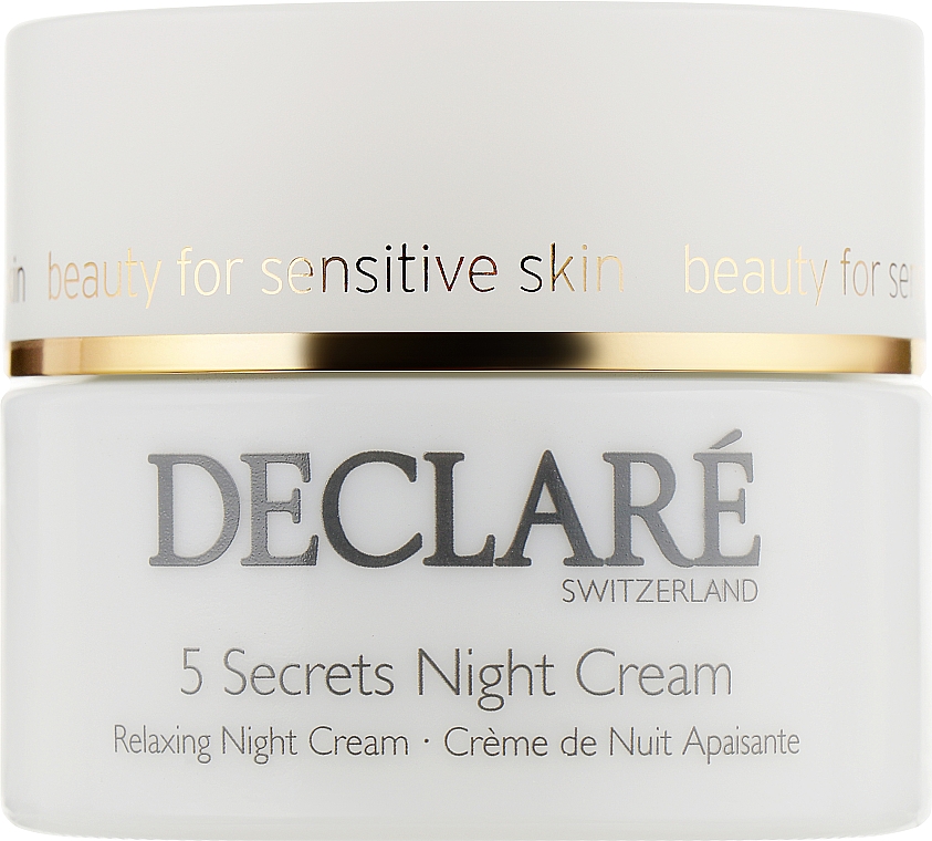Нічний відновлювальний крем "5 секретів" - Declare Stress Balance 5 Secrets Night Cream — фото N1