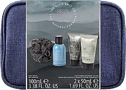 Парфумерія, косметика Набір - The Kind Edit Co Skin Expert Travellers Bag (b/wash/100ml + f/wash/50ml + b/lot/50ml + sponge + bag)