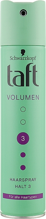 Лак для всех тивов волос "True Volume", фиксация 3 - Taft True Volume 3