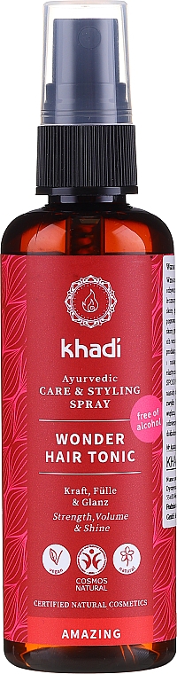 Тоник для волос на основе ценных аюрведических лекарственных трав - Khadi Wonder Hair Tonic — фото N1