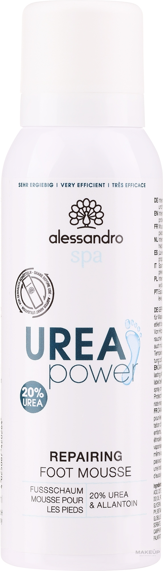 Відновлювальний мус для ніг - Alessandro International Spa Repairing Foot Mousse 15 % Urea — фото 125ml