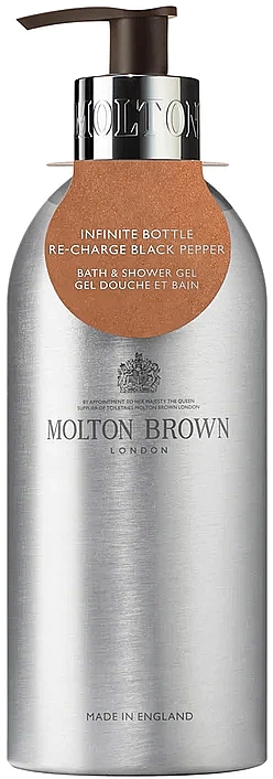 Molton Brown Re-Charge Black Pepper Infinite Bottle - Гель для ванны и душа — фото N1
