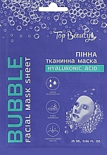 Парфумерія, косметика Тканинна маска для обличчя, "Hyaluronic Acid" - Top Beauty Bubble Facial Mask Sheet