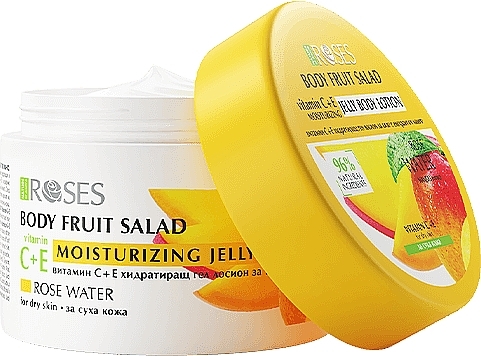 Зволожувальний гель-лосьйон для обличчя - Nature Of Agiva Roses Body Fruit Salad Vitamin C+E Moisturizing Jelly Body Lotion — фото N1