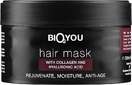 Маска для волос с коллагеном и гиалуроновой кислотой - Bio2You Natural Hair Mask — фото N1