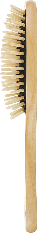 Щетка массажная деревянная 8 рядов, круглая, маленькая - Titania — фото N3