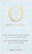 Олія-догляд з оліями аргани і насіння льону - Barex Italiana Olioseta Oil Treatment for Hair (пробник) — фото N1
