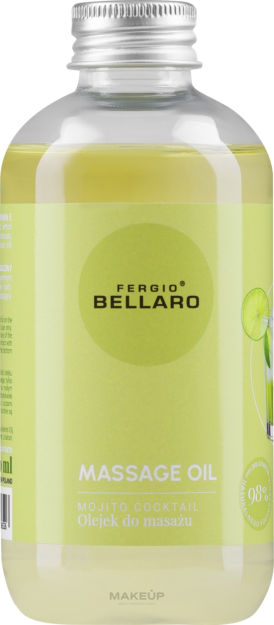 Массажное масло "Мохито" - Fergio Bellaro Massage Oil Mojito Coctail — фото 200ml