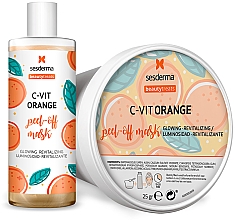 Парфумерія, косметика Маска-пілінг для обличчя - SesDerma Laboratories Beauty Treats C-Vit Orange Peel-Off Mask (liquid/75ml + powder/25g)