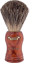 Помазок для бритья - Plisson Bubinga High-mounted Handle & Russian Grey Shaving Brush — фото N1