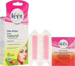 Воскові смужки з арганієвою олією для обличчя - Veet Natural Inspirations Face Wax Strips — фото N1
