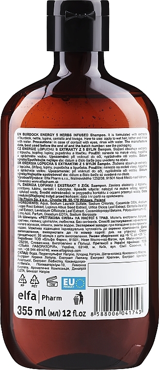 Шампунь "Реп'яхова сила" - The Doctor Health & Care Burdock Energy 5 Herbs Infused Shampoo — фото N2